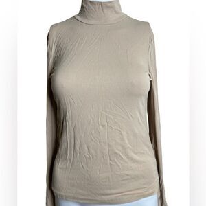SHEIN Women's Beige Turtleneck Top size Medium
